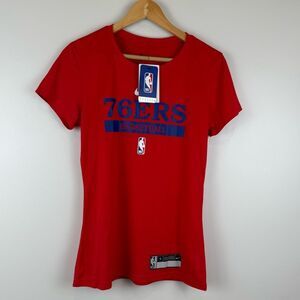 NWT Nike Philadelphia 76ers Basketball Crew Neck Top Women's Size Small NBA